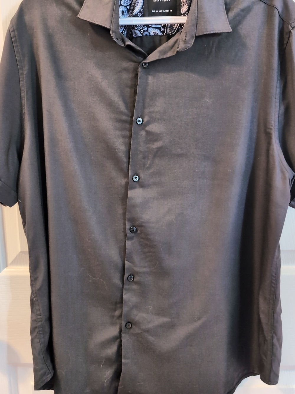 Cactus Man Classic Black Short-Sleeve Button-Up Shirt